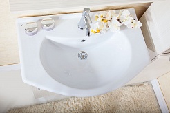 Бриклаер Мебель для ванной Карибы 75 светлая лиственница	 – фотография-2
