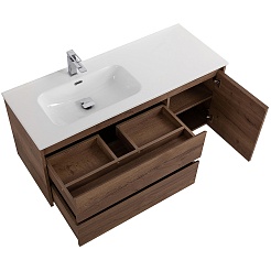 BelBagno Тумба с раковиной Kraft 120 L подвесная Rovere Tabacco – фотография-5
