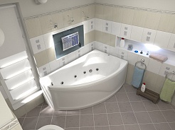 Bas Акриловая ванна Николь 170x100 R с гидромассажем – фотография-2