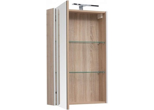 Aquanet Зеркало-шкаф Августа 58 дуб сонома – фотография-2