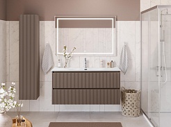 BelBagno Тумба с раковиной Uno 120 подвесная Бежевый матовый с раковиной BB-8099-120 – фотография-13