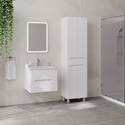 Onika Шкаф пенал Айленд 50 белый – фотография-7