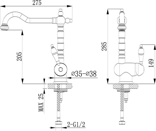 Timo Смеситель Morea 2406F Jasmine – фотография-2