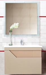 Бриклаер Мебель для ванной Брайтон 80 (Mario) глиняный серый – фотография-1