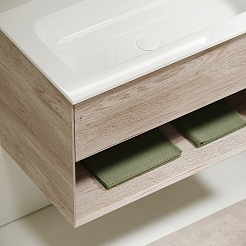 Sancos Мебель для ванной Marmi 1.0 100 дуб галифакс натуральный – фотография-10