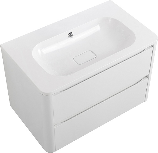Cezares Тумба с раковиной без отверстия под смеситель Relax 80 подвесная bianco lucido – картинка-3