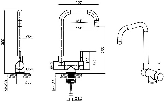 Allen Brau Смеситель для кухни Fenster 5.60004-BN никель браш – картинка-9