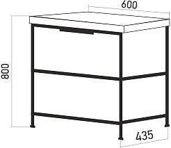 Mixline Мебель для ванной Бруклин 60 бетон – фотография-12