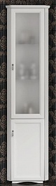 Opadiris Шкаф-пенал для ванной Клио 37 R угловой, белый матовый – фотография-1