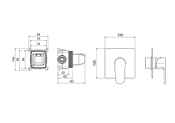 Aquatek Смеситель для душа и ванны Оберон AQ1266MB матовый чёрный – фотография-4