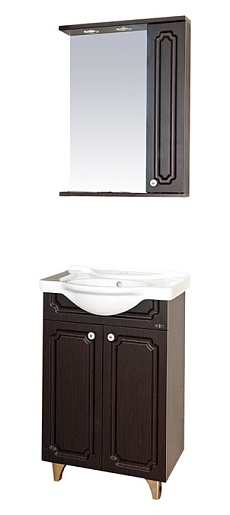 Misty Мебель для ванной Александра 55 R прямая, венге – фото-1