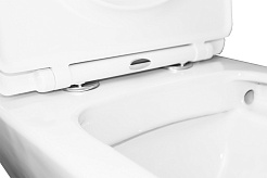 Azario Унитаз-компакт Iris AZ-8353 безободковый с бачком с сиденьем микролифт белый – фотография-13