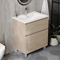 Teymi Тумба с раковиной Laina 70 дуб светлый – фотография-2