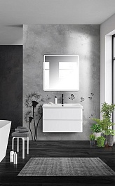 BelBagno Тумба под раковину Albano 80 подвесная Bianco Lucido – фотография-10