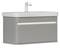 Equil Тумба с раковиной Elegante 80 1 ящик подвесная амарок/белая