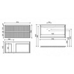 Sancos Тумба с раковиной Snob T 100 L bianco раковина CN7014 – фотография-6