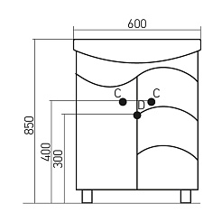 Mixline Тумба с раковиной Магнолия 3 60 – фотография-2