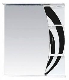 Misty Зеркальный шкаф Каролина 60 L черное стекло – фотография-1