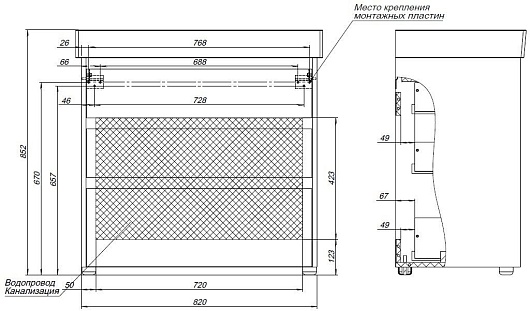 Aquanet Мебель для ванной Nova Lite 85 белая глянцевая – фотография-18