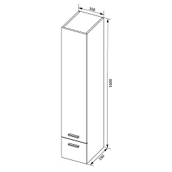 Aquanet Пенал для ванной "Верона 30" белый (175390) – фотография-3