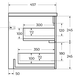 Cezares Тумба с раковиной Duet 60 подвесная CZR-8073-60 bianco lucido – фотография-8