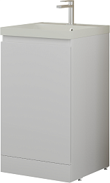 Style Line Тумба с кварцевой раковиной жасмин Батлер 50 белая Люкс антискрейтч Plus – фотография-1