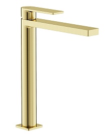 Sancos Смеситель для раковины Studio брашированное золото PVD покрытие SC9016BG – фотография-1