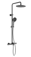 Sancos Душевая система Etna с термостатом вороненая сталь SC9008GG