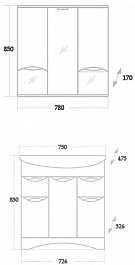 Onika Мебель для ванной Лагуна 75 белая – фотография-4