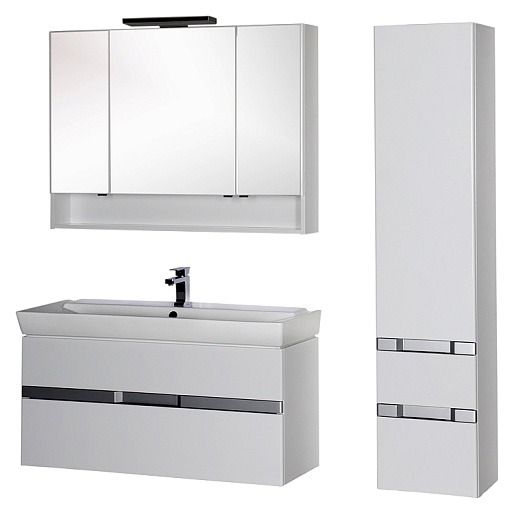 Aquanet Мебель для ванной "Виго 120" белая – фотография-4