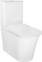 Azario Унитаз-компакт Velise AZ-1222A безободковый с бачком с сиденьем микролифт белый