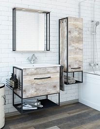 Sanflor Мебель для ванной Бруклин 65 бетон пайн, экзотик – фотография-6
