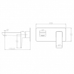 Omnires Смеситель для умывальника скрытого монтажа PM7415BL – фотография-4