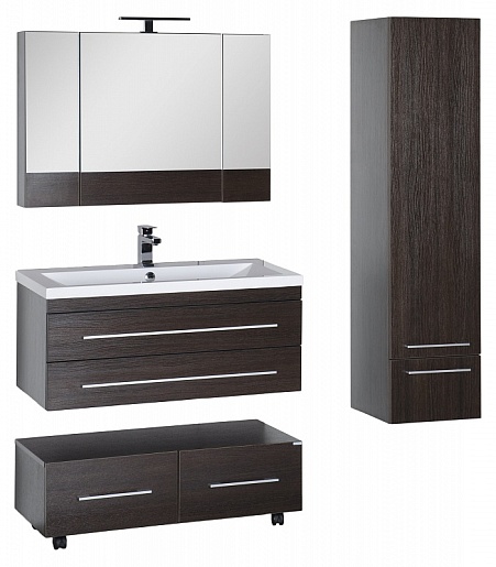 Aquanet Тумба подкатная "Нота 100" венге – фотография-10