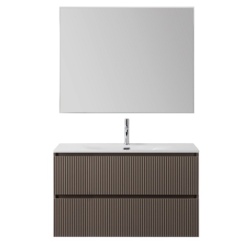 BelBagno Тумба под раковину Uno 100 подвесная Бежевый матовый – фотография-14