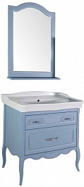 ASB-Woodline Зеркало для ванной Модерн 85 рошфор/патина серебро – фотография-2