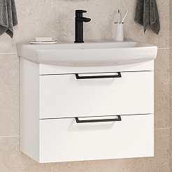 Misty Тумба с раковиной Клермонт 60 подвесная белая – фотография-2