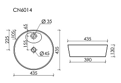 Ceramicanova Мебельная раковина Element 43 CN6014 белая – фотография-6