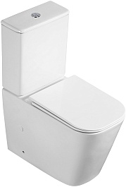 Azario Унитаз-компакт Esconda AZ-1255A безободковый с бачком с сиденьем микролифт белый – фотография-4