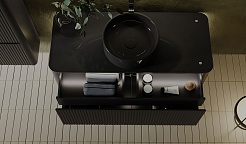 Jorno Тумба с раковиной Lumino 120 подвесная антрацит – фотография-4