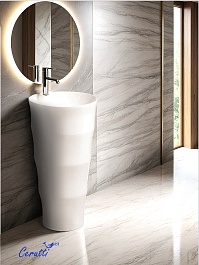 Ceruttispa Раковина напольная Marco 42 CT7833 белая – фотография-3