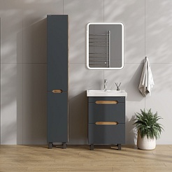 Onika Тумба с раковиной Айленд 50 графит/дуб крафт – фотография-7