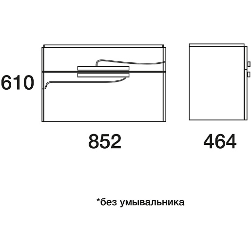  Тумба с раковиной Nota 85 белая – фотография-2