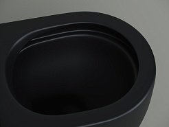 Ceramicanova Напольный приставной унитаз Metropol Rimless CN4004MB чёрный матовый – фотография-8