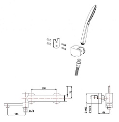 BelBagno Душевая система Etna ETN-SET-VDH-IN сатин – фотография-2