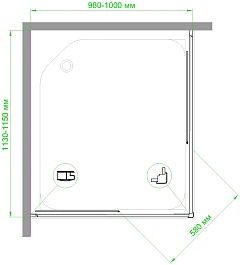 Royal Bath Душевой уголок RB HPD-C 100х115х185 – фотография-5