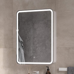 Equil Зеркальный шкаф Soldi 60 R белый софт – фотография-6