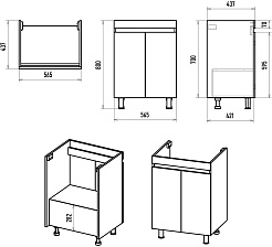 Misty Тумба с раковиной Майна 60 хаки/белая – фотография-5