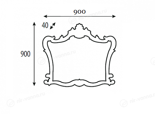 Misty Зеркало Misty Bianco 90 бежевое/сусальное золото – картинка-3