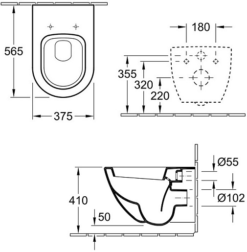 Villeroy & Boch Унитаз подвесной Subway 2.0 6600 10 01 – картинка-3